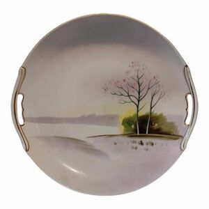 Vintage Meito China Hand Painted Plate Japan Collectible Wall Decor MCM 70s